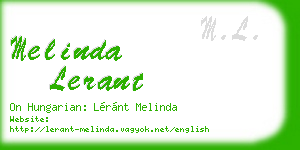 melinda lerant business card