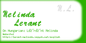 melinda lerant business card